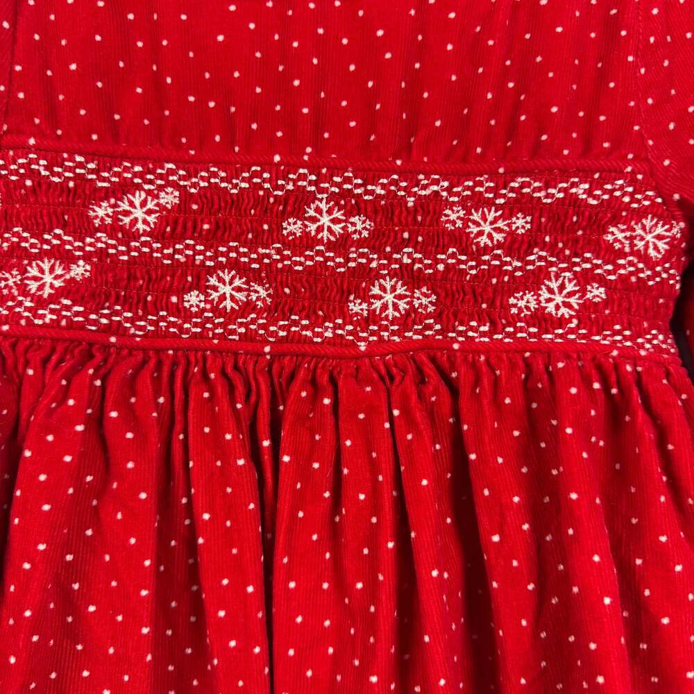 Bonnie Baby Boutique Red Corduroy Holiday Dress 24 Months - Picture 2 of 5